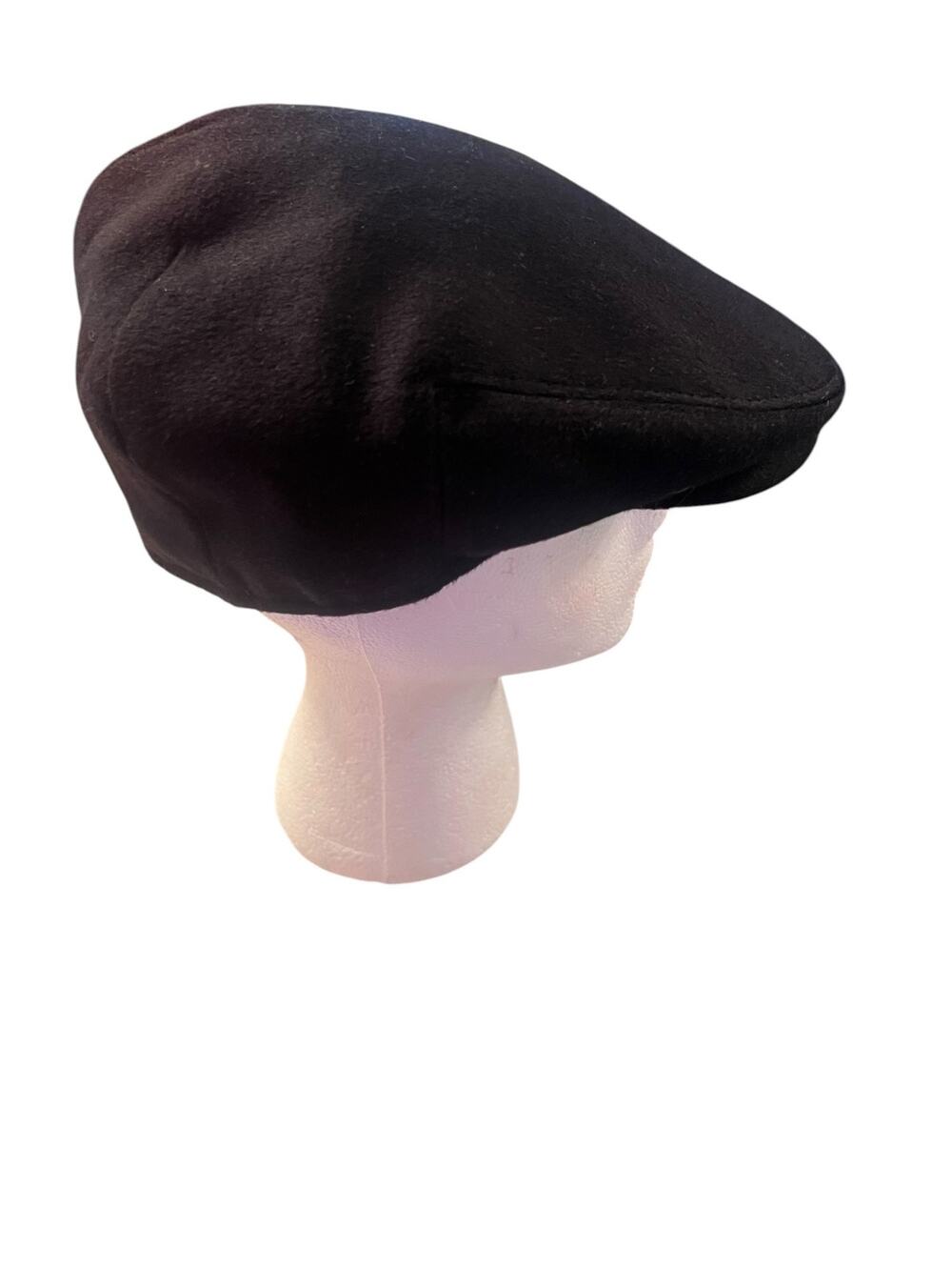 Jaxon Men's M Black Wool Flat Harlem Blend Cabbie Driving Ivy Fitted Newsboy Cap